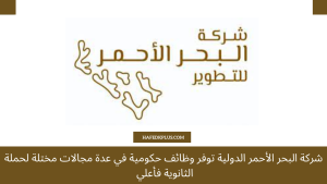 شركة البحر الأحمر الدولية توفر وظائف حكومية في عدة مجالات مختفلة لحملة الثانوية فأعلي