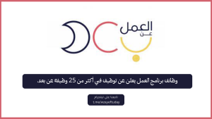وظائف برنامج العمل يعلن عن توظيف في أكثر من 25 وظيفة عن بعد لجميع المؤهلات العلمية (رجال ونساء)